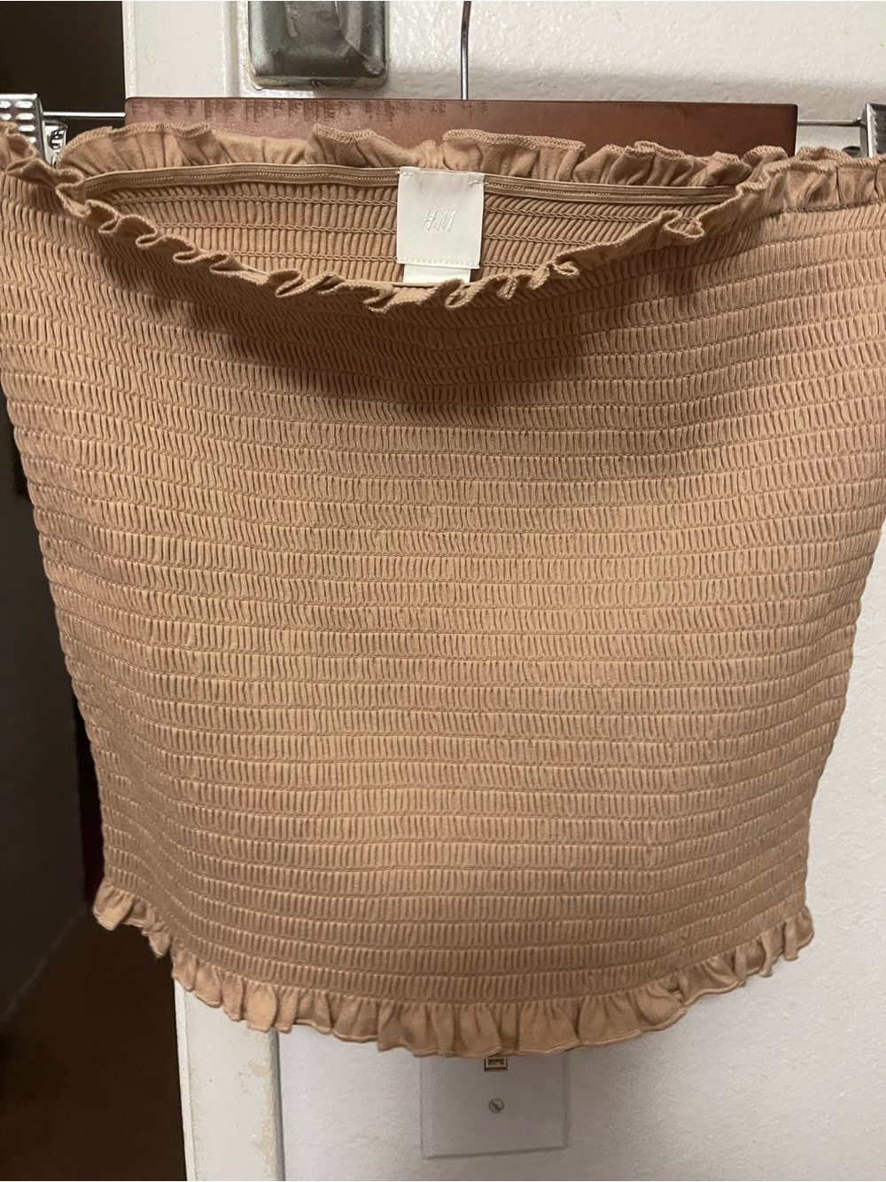 H&M Smocked Strapless Top - Tan